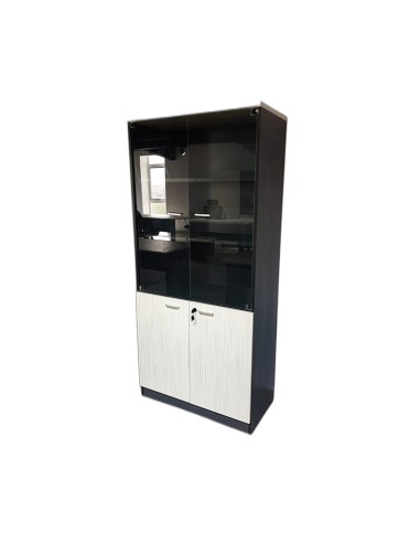 MEUBLE ARMOIRE DE RANGEMENT VITREE 180*82 ERABLE 04 PORTS  (REF: ALME0004)