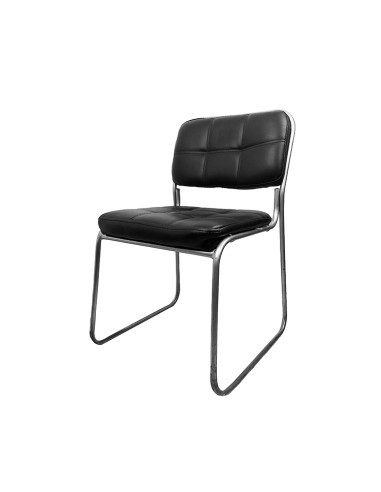 CHAISE VISITEUR NOIR (114H-LAL)