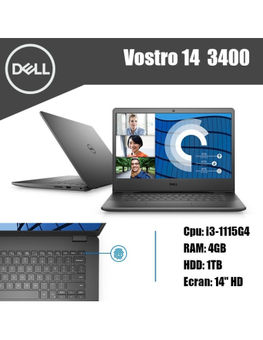 LAPTOP DELL (VOS-3400) I3-1115G4 04GB RAM HDD 1TB ECRAN 14" HD/DOS