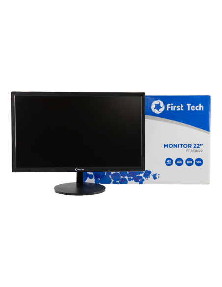 ÉCRAN MONITEUR D'ORDINATEUR 22" FIRST TECH VGA+HDMI+SPEAKER (FT)