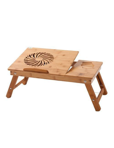 TABLE LAPTOP EN BOIS BAMBOO +REFROIDISSEUR