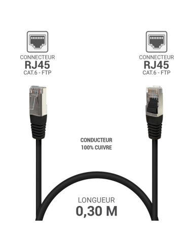 CABLE RESEAU CAT6 0.3 M